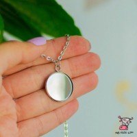 Кулон Зеркало круглое. Лаконичность. На цепочке